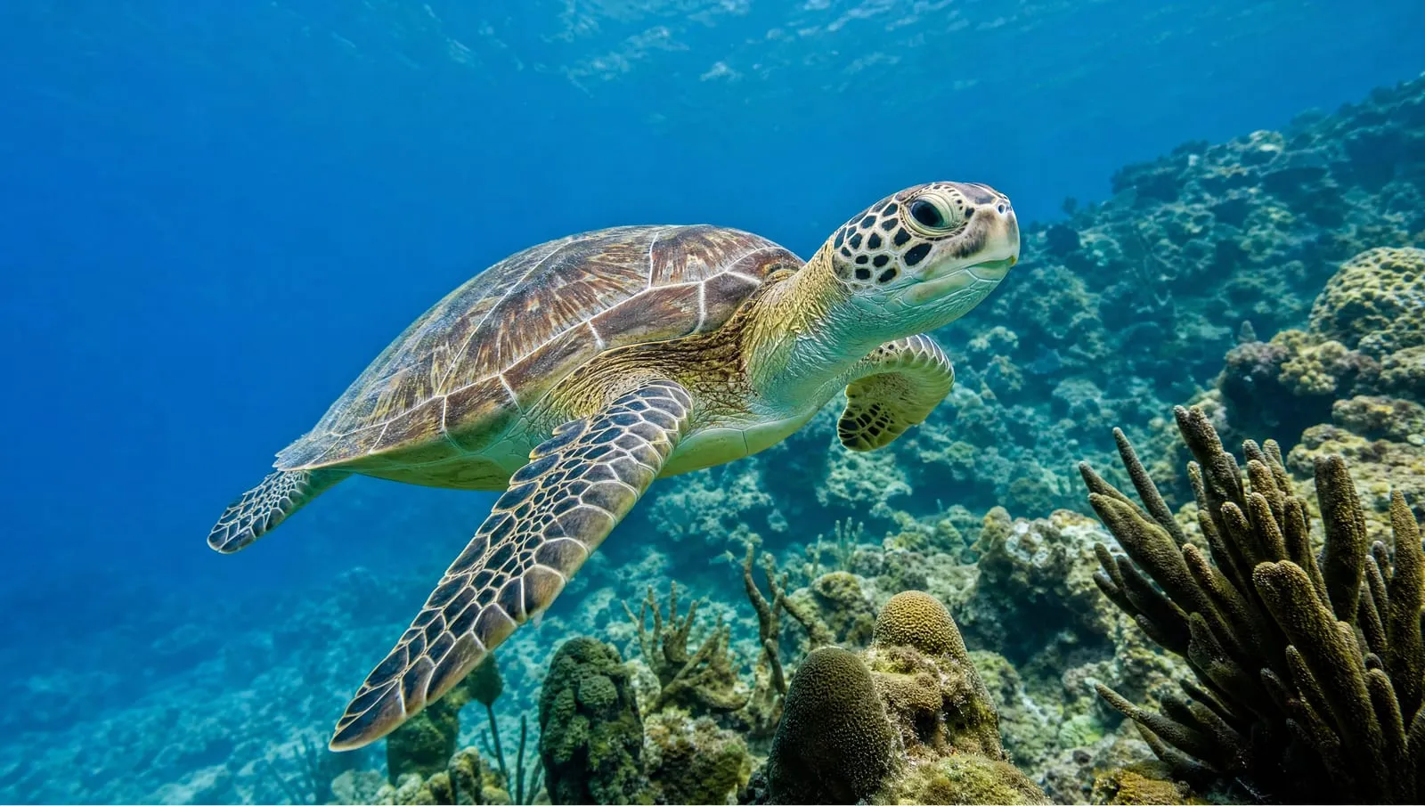 Sea turtles on a Roatán reef